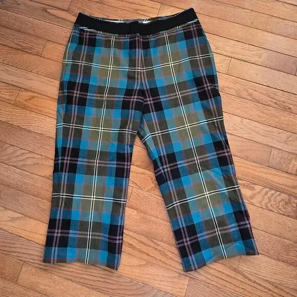 L.A.M.B. gwen stefani Womens plaid cropped pants shorts y2k 2000s 6