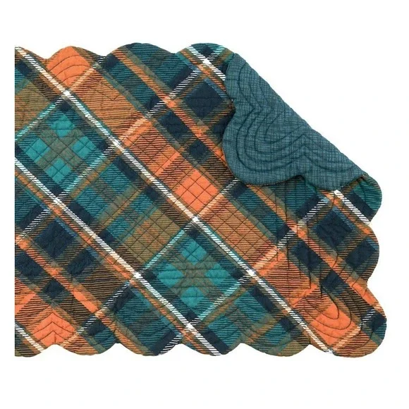 NWT‎ Target Troy Plaid Cotton Machine Washable Thanksgiving Holiday Runner 14x51