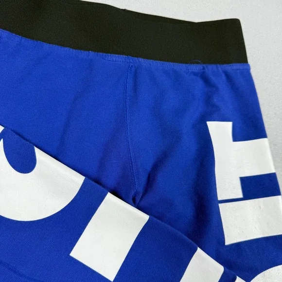 Nike Just Do It Leggings Blue Graphic Athletic Tights Womens Small