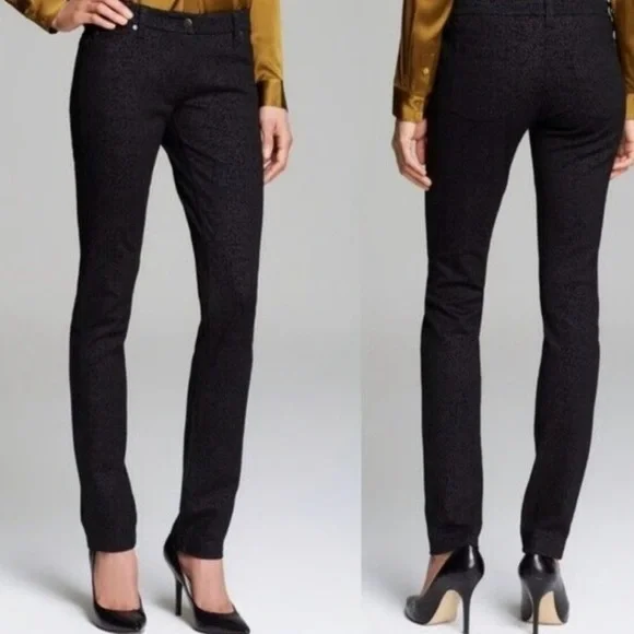 Eileen Fisher Black Textured Pants size 10 no signs of wear