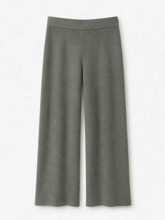 Barefoot Dreams Cozy Chic Wide Leg Pants Olive Womens Size Large