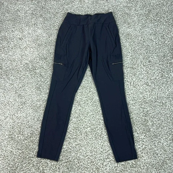 Athleta Pants Womens 8 Blue Headlands Hybrid Cargo Leggings Hiking Travel Gym