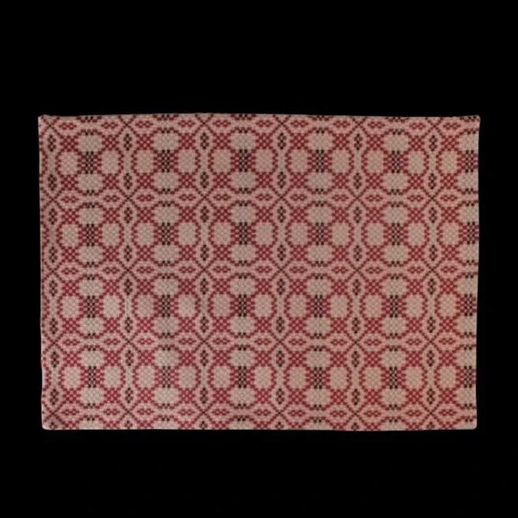 Primitive Colonial Farmhouse Kendall Coverlet Red Placemat 14