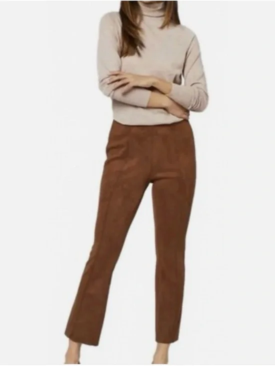 NWT Ann Mashburn Faye Vegan Suede Cropped‎ pants