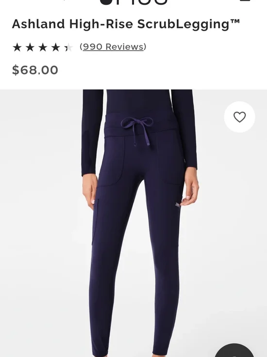 NEW WITH TAGS-Figs Ashland High-Rise ScrubLegging™ — Navy