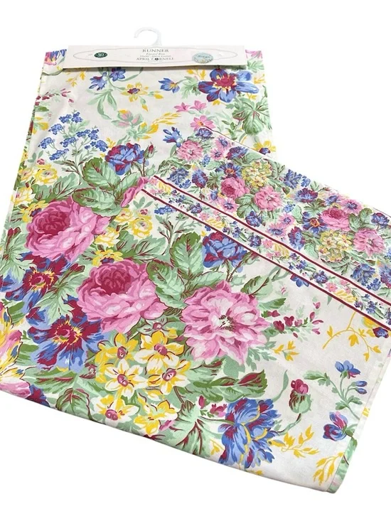 NEW April Cornell ETERNAL ROSE Table Runner 16” x 90”