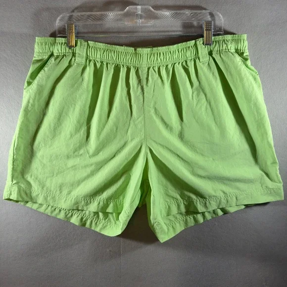 377 | Columbia PFG Womens XL 5 Inch‎ Inseam Fishing Shorts Lime Green