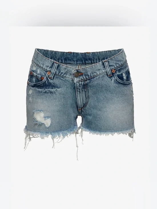 New Ser.O.Ya Lyle Cut Off Denim Distressed Shorts size 31