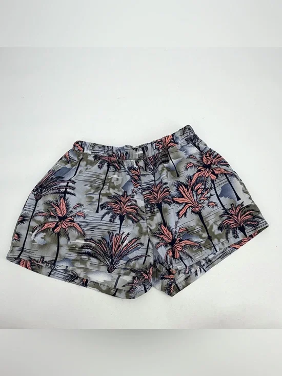 The Impeccable Pig Shorts Womens S Palm Print Polyester Tropical Pull On Pockets