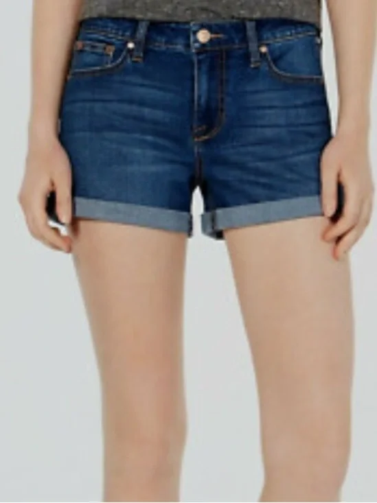 Celebrity Pink | Dark Blue Wash Cuff Shorts