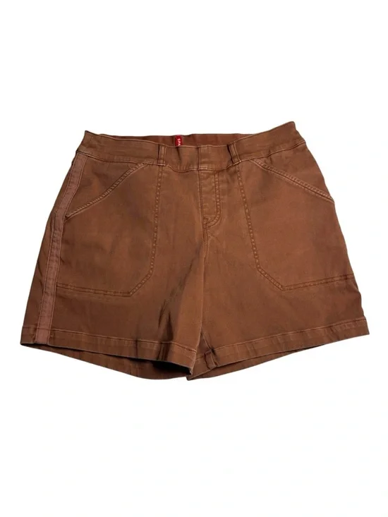 SPANX Stretch Twill Womens Medium Rust Pull On Casual Shorts 5