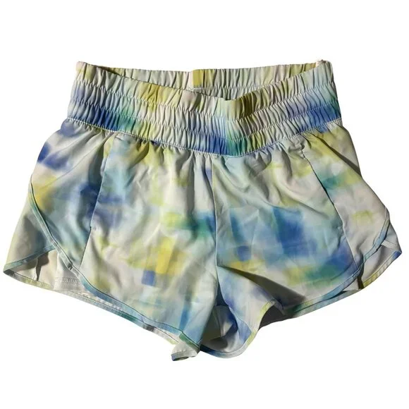Avia Blue Green Tie Dye Running Shorts Small Lined Athletic