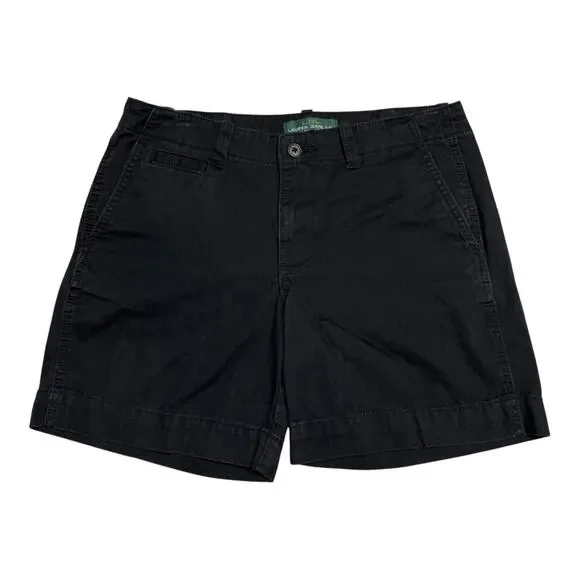 Lauren Ralph Lauren Flat Front Twill Shorts Black 6