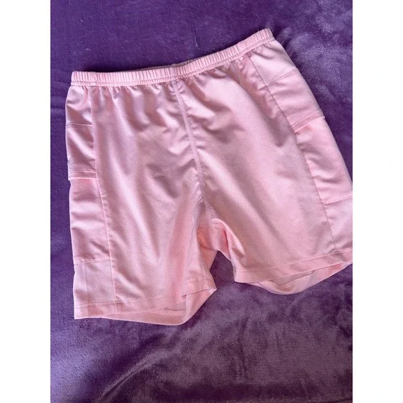 Baleaf Womens Pink Athletic Running Shorts Side Pockets Size Small Elastic Waist