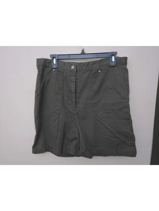 Bill Blass Jeans Womens Shorts Size 16 Olive Green Y2K High Rise Cotton Costal