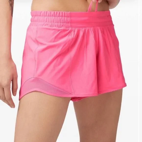 Lululemon Hotty Hot Low Rise Short Dark Prism Pink 10 Tall NEW