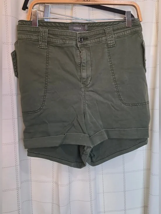 torrid Olive Green Cargo Shorts