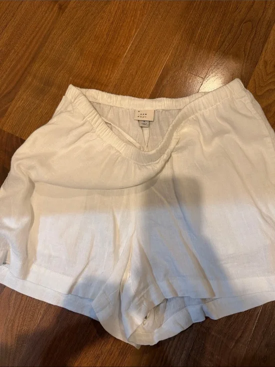 a new day White Women's Casual Linen-Look Shorts