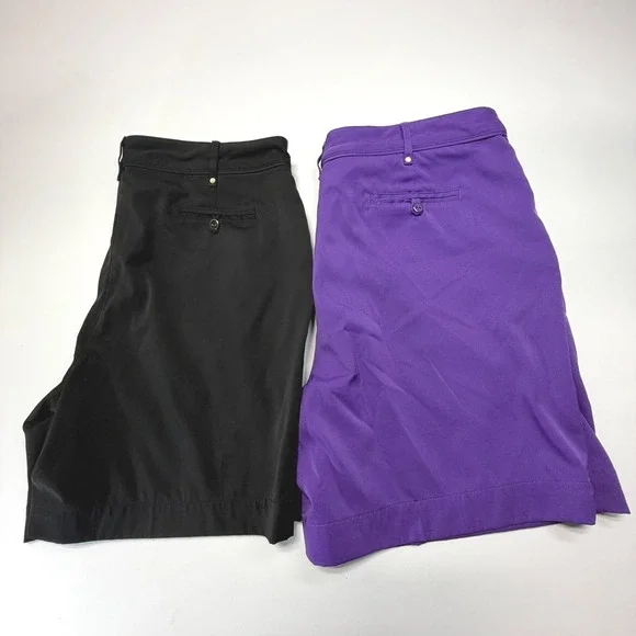 Lady Hagen Golf Shorts Womens 14‎ Black Purple Stretch Bundle