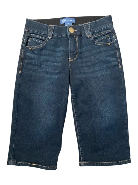 Democracy Ab Solution Denim Bermuda Shorts Indigo Blue Size 4 New Backyard BBQ