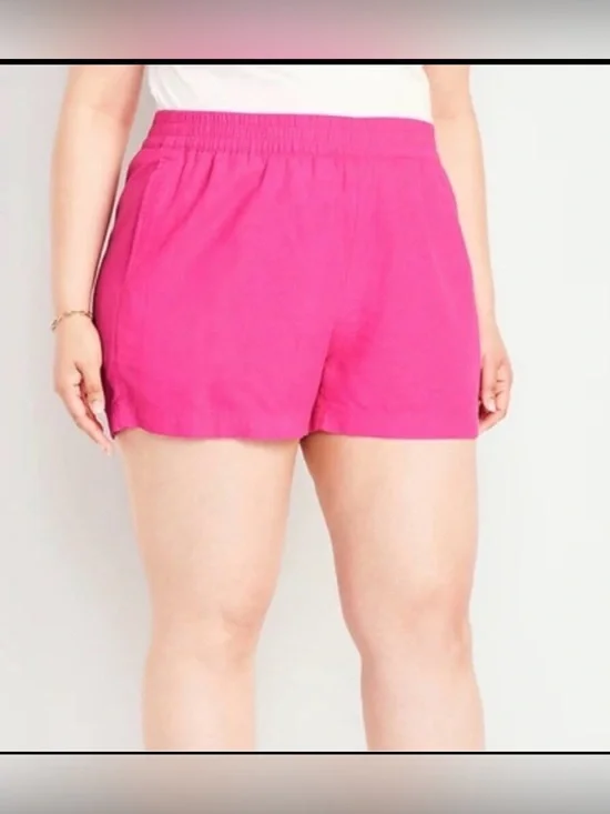 Old Navy Pink Linen Shorts