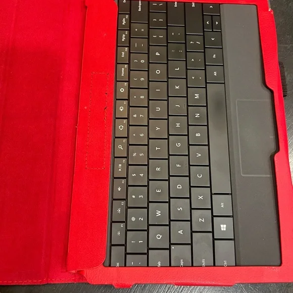 Red Keyboard Case with Black Keys for Surface PRO