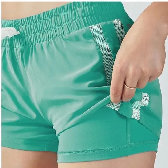 FABLETICS Pamela Drawstring Mesh Detail Shorts