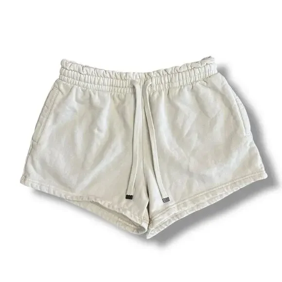 Talentless 100% Cotton Fleece Lounge Shorts Women’s Medium Cream Off‎ White