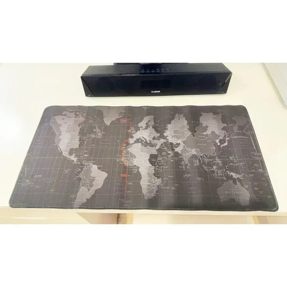 World Map Extended Gaming Mouse Pad: Non-Slip Large Desk Mat for Office & Home