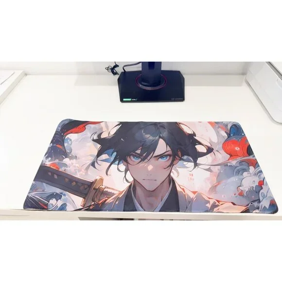 Anime Samurai Character Large Extended Gaming Mouse Pad