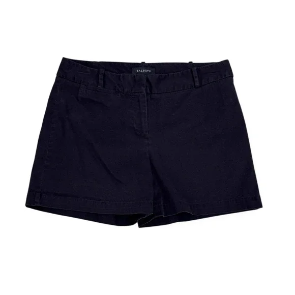 Talbots Chino Shorts Women Size 8 Black Cotton Blend 5