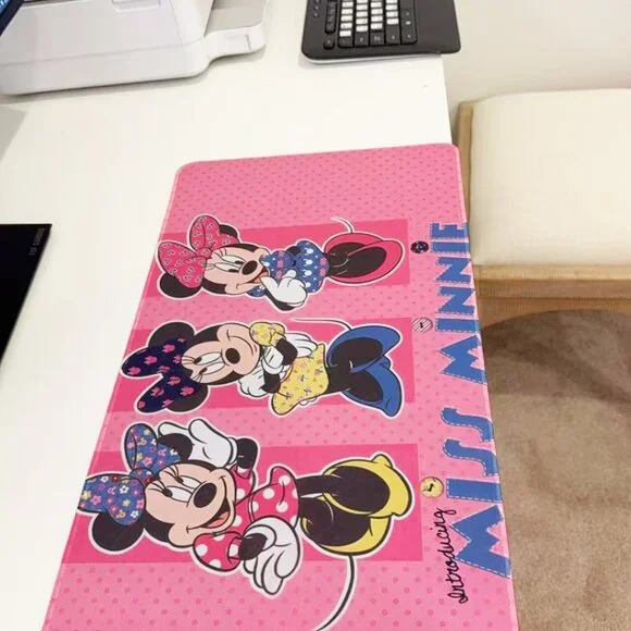 Cute  Mouse Long Mouse Pad Multiple Outfits Pink Theme Anti-Slip Large Des