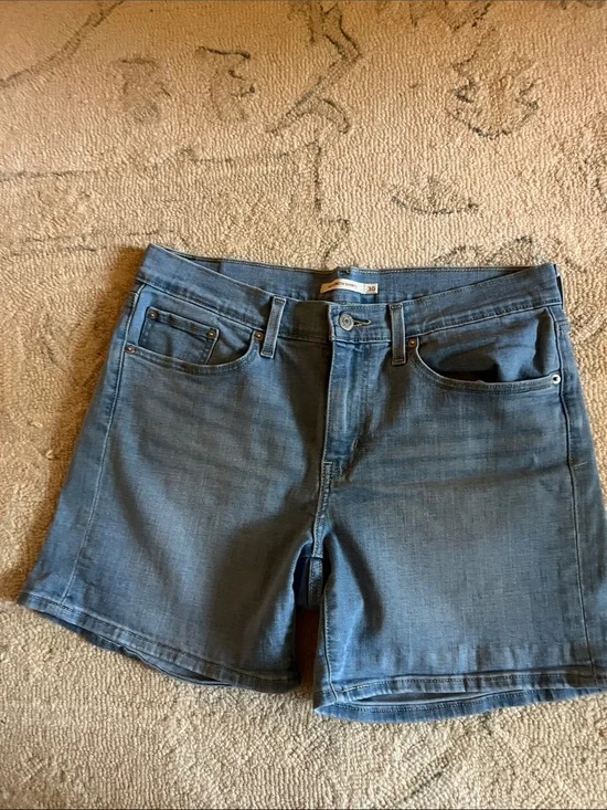 Levi's Mid Blue Denim Jean Shorts