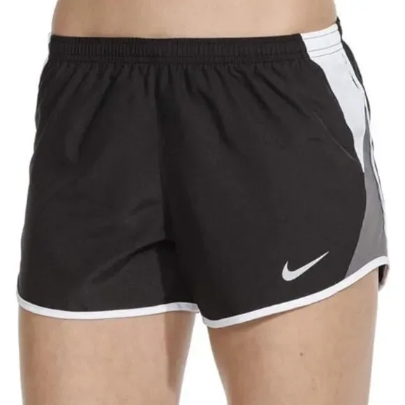 Nike DRI-FIT 10K Running Shorts in Black/White/Dark Grey/Wolf Grey Size XS