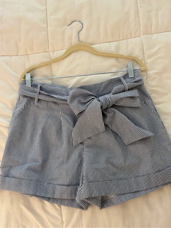 Lauren James Blue and White Striped Shorts