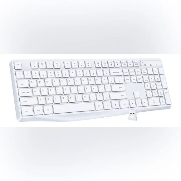 Lovaky Wireless Keyboard, 2.4G Ergonomic Wireless Computer Keyboard
