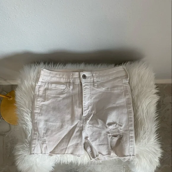 Women’s Hollister‎ White Denim Shorts Size 28 (980A)