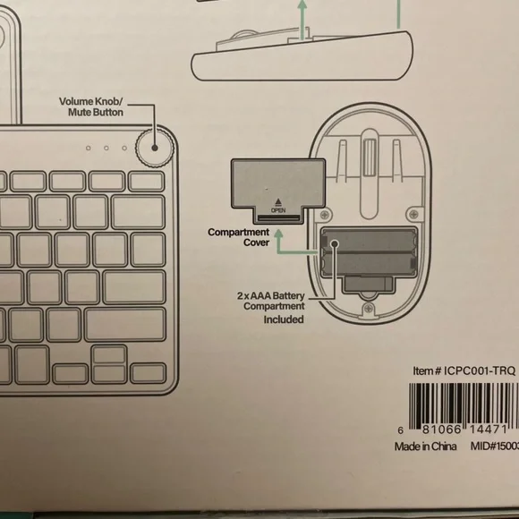 Incipio Wireless Keyboard with Volume Knob - Silver