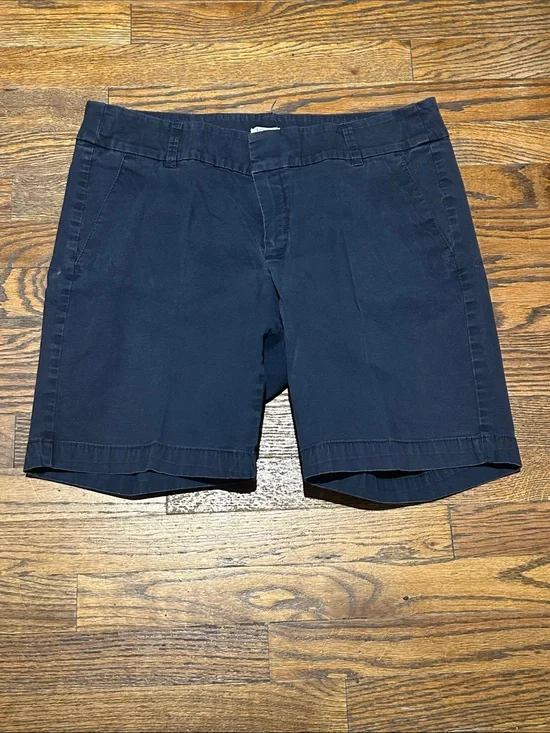 J. Crew Dark Blue Cotton Chino Bermuda Shorts