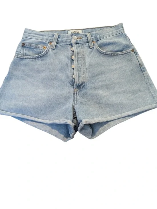 AGOLDE Dee Cut Off Jean Shorts Cuffed Sz 27 Hazard Light Wash
