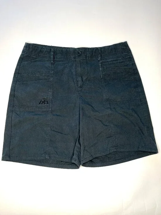 Eddie Bauer Specially Dyed Chino Shorts Gray Pockets Outdoor Women's Size