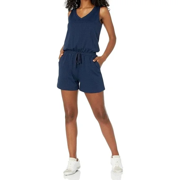 Amazon Essentials Women's Studio Terry Fleece‎ Shorts Romper