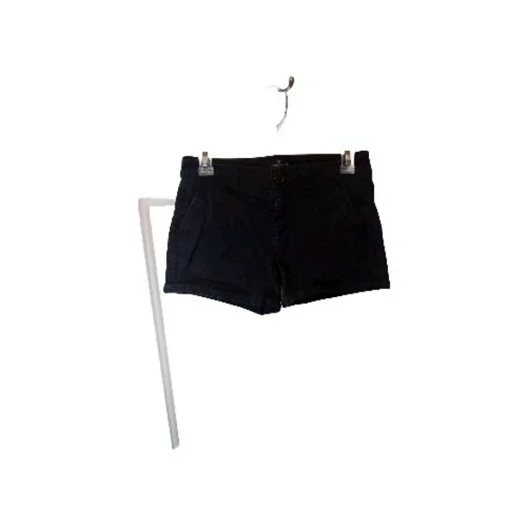 American Eagle Outfitters Midi Shorts Womens Size 00 Black‎ Chinos Rolled Hem
