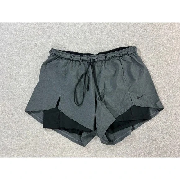 Nike Dri Fit Compression Lined Running Shorts (Women's Medium) Gray - 3