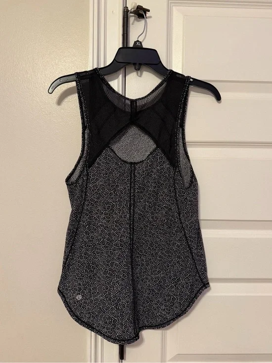lululemon athletica Black Speckle Mesh-Back Tank Top