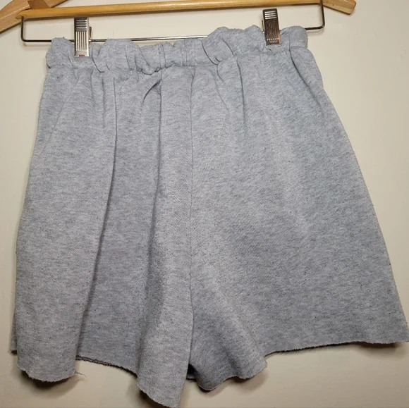 casual lounge gray sweater shorts, small