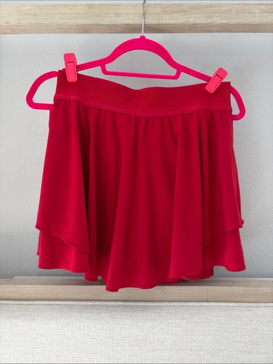 lululemon athletica Red Layered Circle Skirt