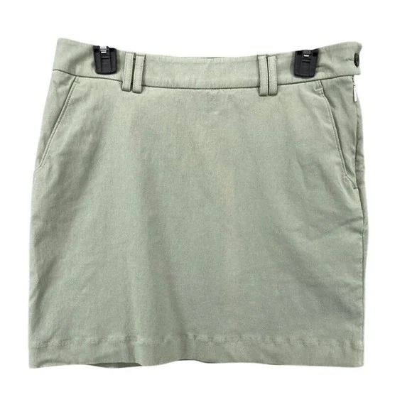 KJUS Golf Skort Womens 38/M Sage Green Side Zip Activewear‎ Skirt Athletic