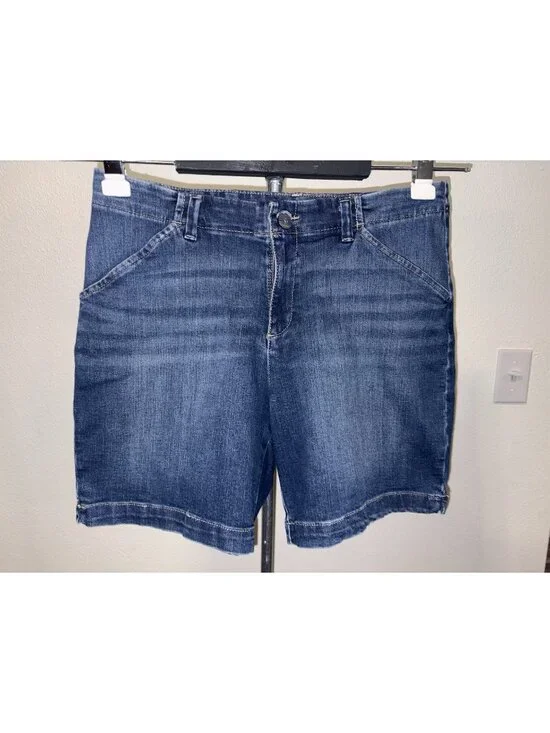 Lee Regular Fit Denim Jean Shorts Women Size 12 Medium 32X7 Stretch