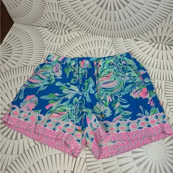 Lilly Pulitzer Women’s Katia Mid-Rise short‎ fancy fins engineered size XS